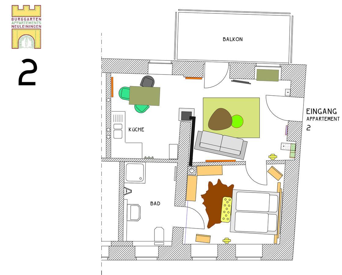 Burggarten Appartements Neuleiningen Esterno foto
